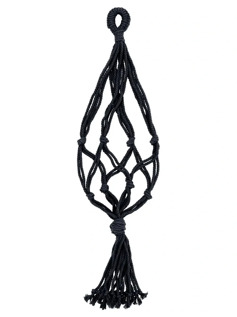 IKEA MÅVINN Navy Cotton Macrame Plant holder NIB